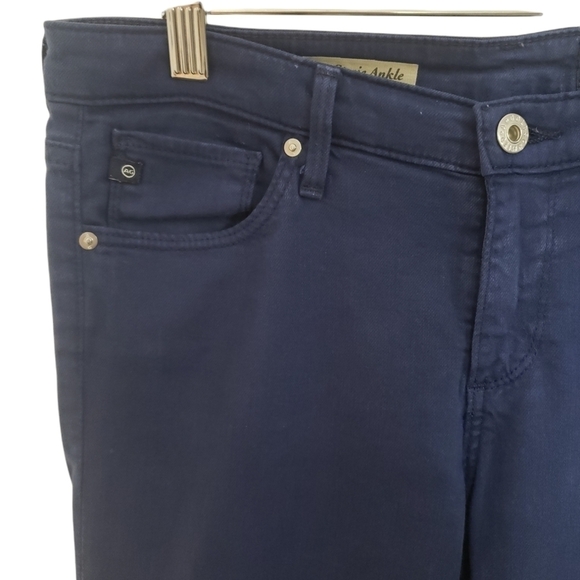 AG The Stevie Slim Straight Leg Ankle Dark Acadamia Preppy Denim Jean's Women's - Picture 3 of 9